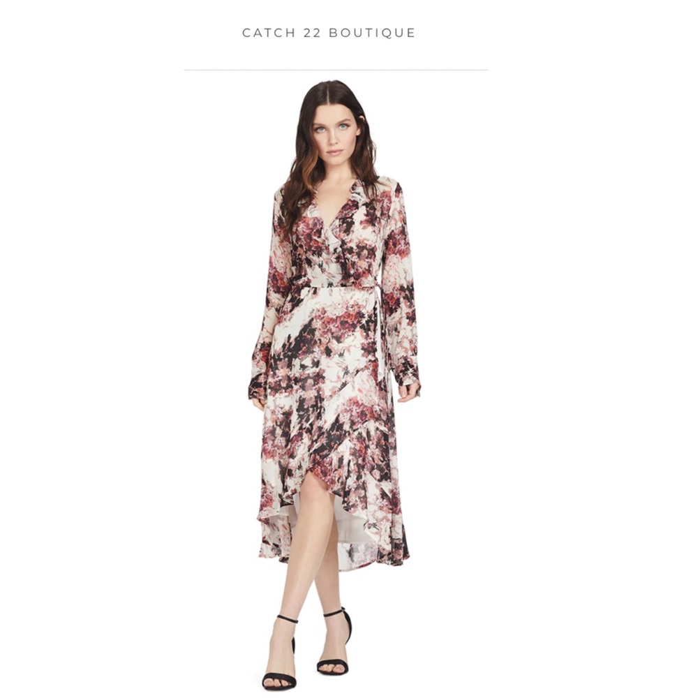 IRO Printed Dress with Ruffles SZ 38 *Brand New